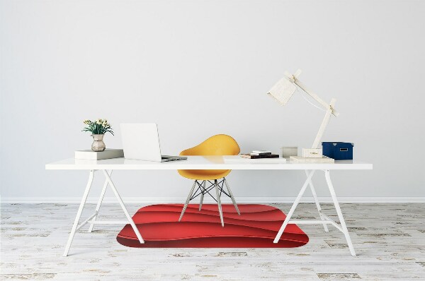 Chair mat Abstraction red