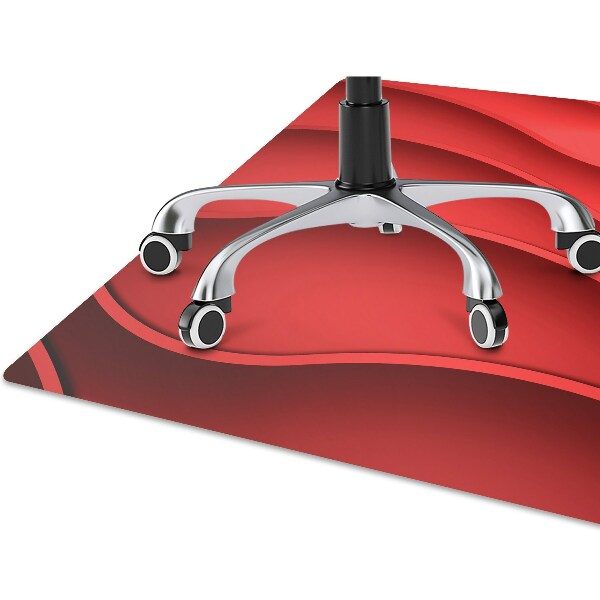 Chair mat Abstraction red