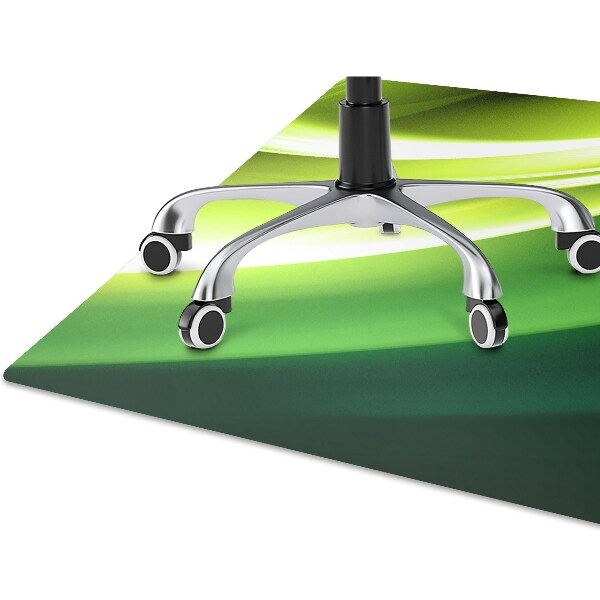 Office chair floor protector Abstraction green