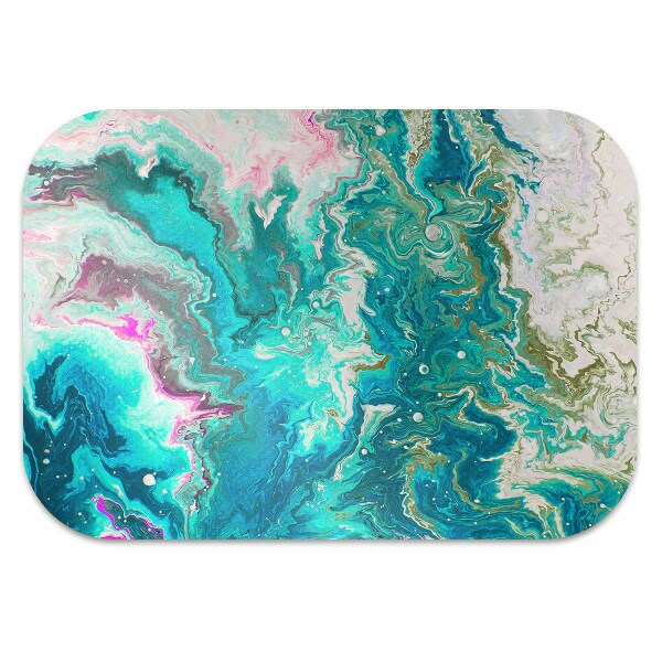 Office chair floor protector Abstraction green