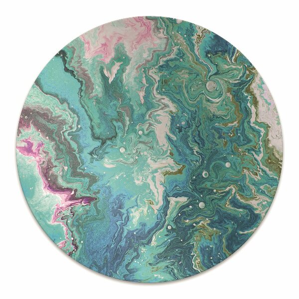 Office chair floor protector Abstraction green