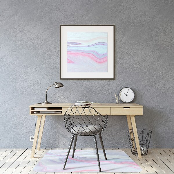 Office chair floor protector abstraction roses