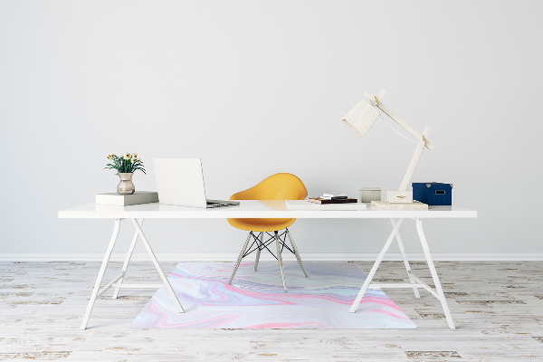 Office chair floor protector abstraction roses
