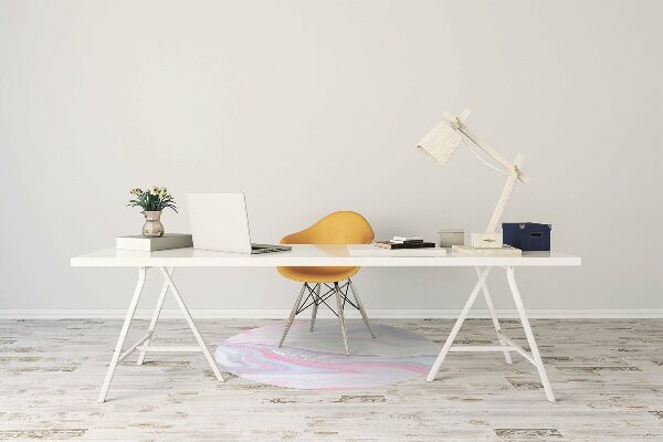 Office chair floor protector abstraction roses