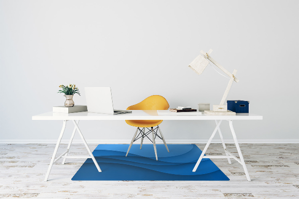 Computer chair mat transition blue