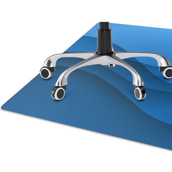 Computer chair mat transition blue