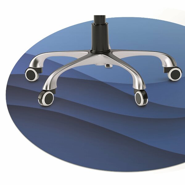 Computer chair mat transition blue