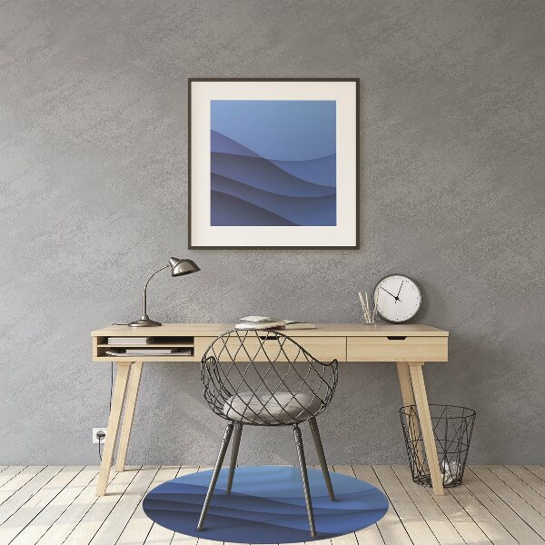 Computer chair mat transition blue