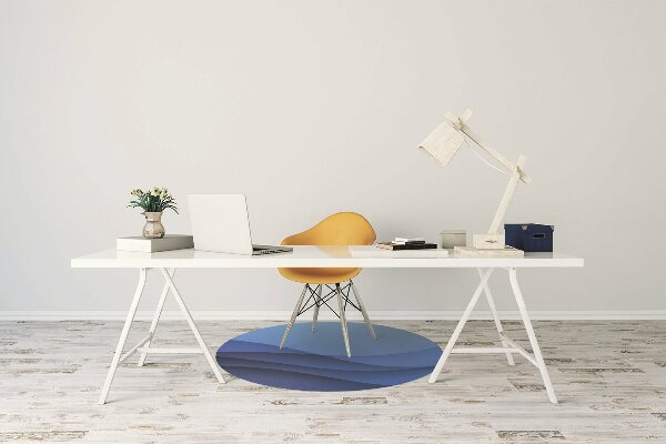 Computer chair mat transition blue