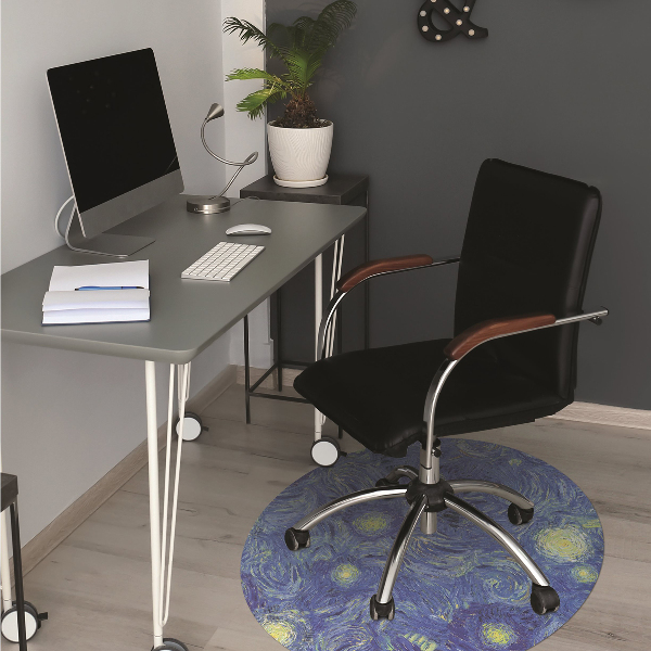 Computer chair mat blooming almond
