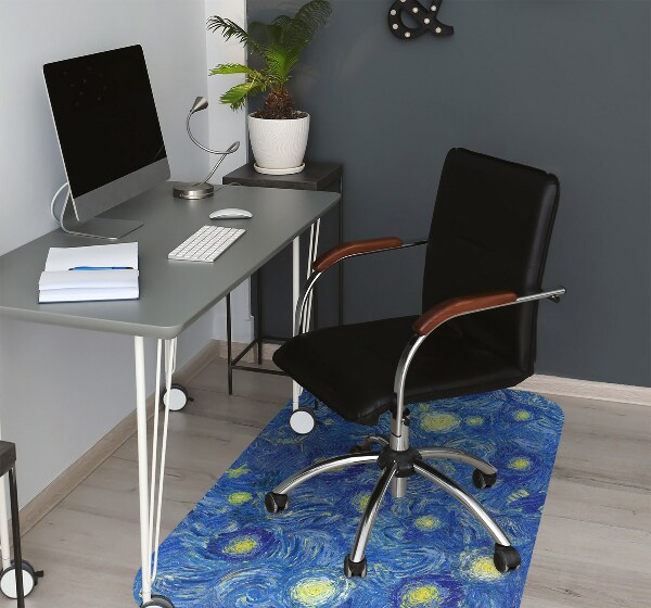 Computer chair mat blooming almond