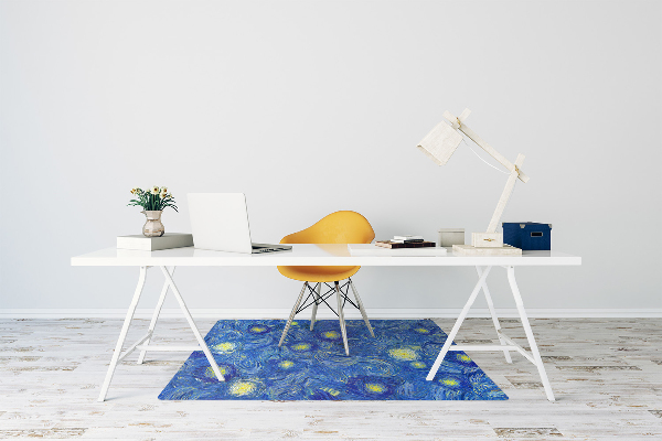 Computer chair mat blooming almond