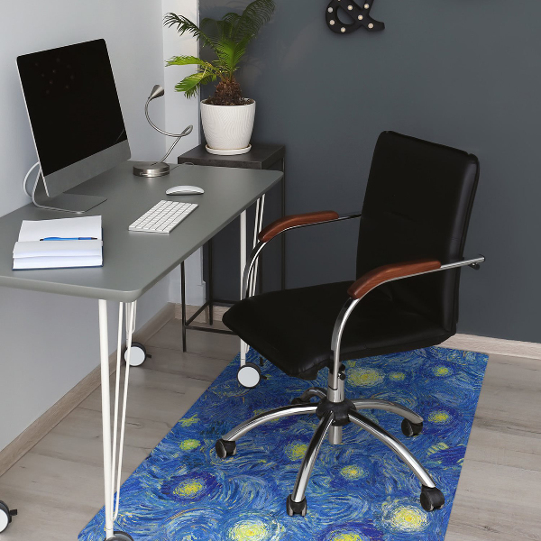 Computer chair mat blooming almond