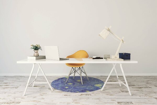 Computer chair mat blooming almond