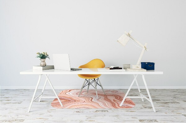 Office chair mat Abstraction ecru