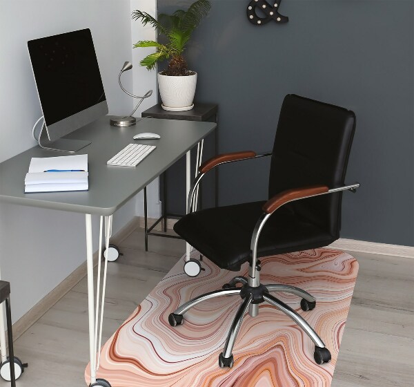 Office chair mat Abstraction ecru
