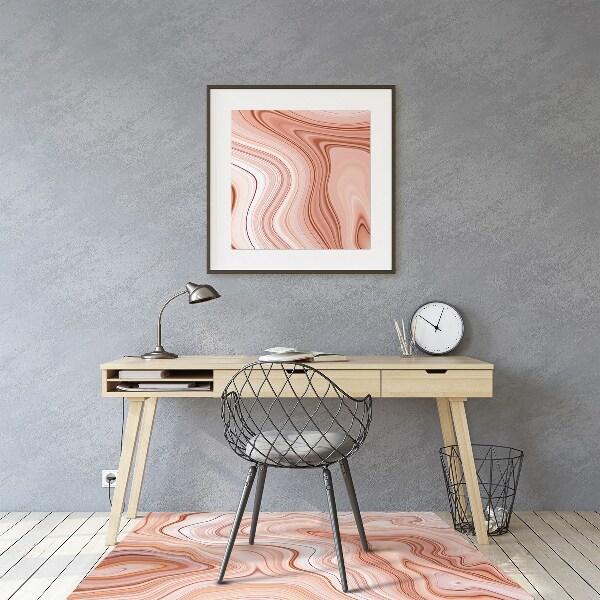 Office chair mat Abstraction ecru
