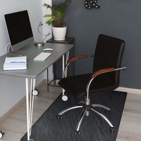 Desk chair mat black sand