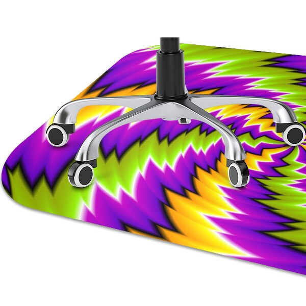 Office chair floor protector abstract swirl