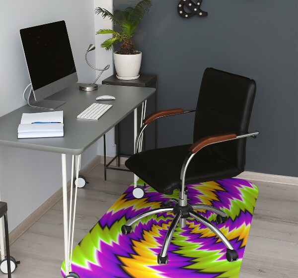 Office chair floor protector abstract swirl
