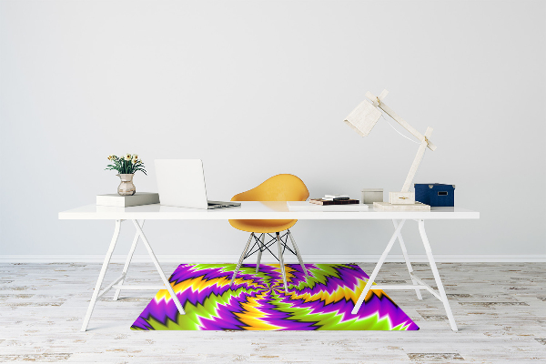 Office chair floor protector abstract swirl