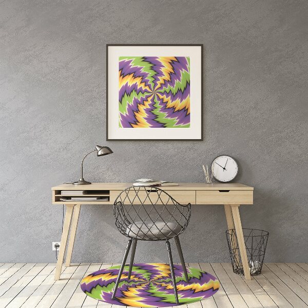 Office chair floor protector abstract swirl