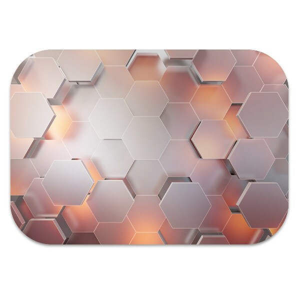 Chair mat floor panels protector Abstraction hexes