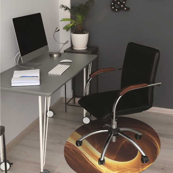 Office chair mat wavy flame