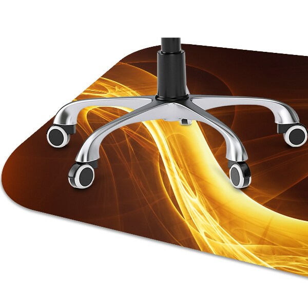 Office chair mat wavy flame