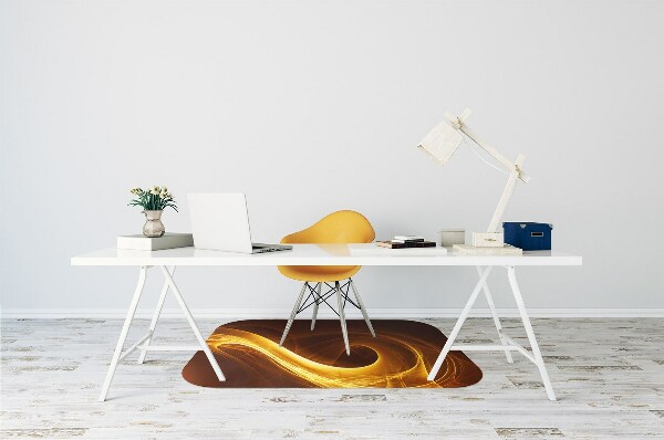 Office chair mat wavy flame