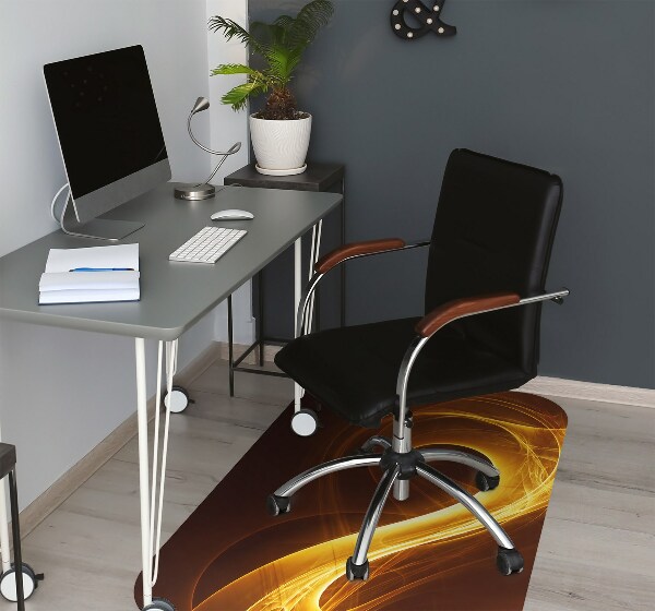 Office chair mat wavy flame