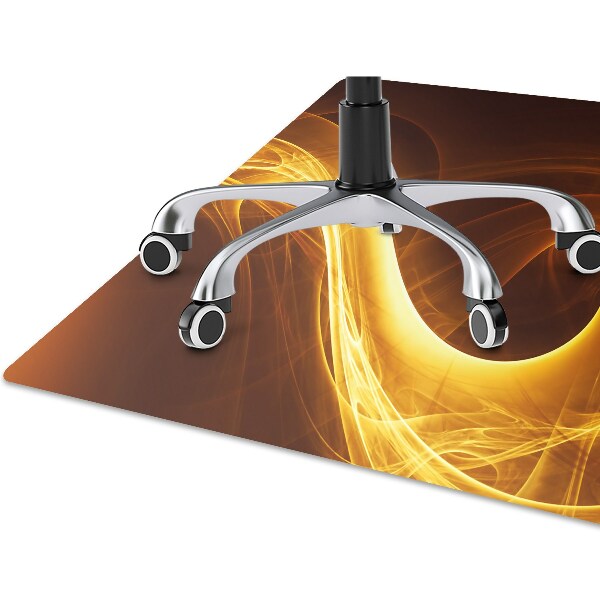 Office chair mat wavy flame