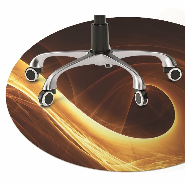 Office chair mat wavy flame