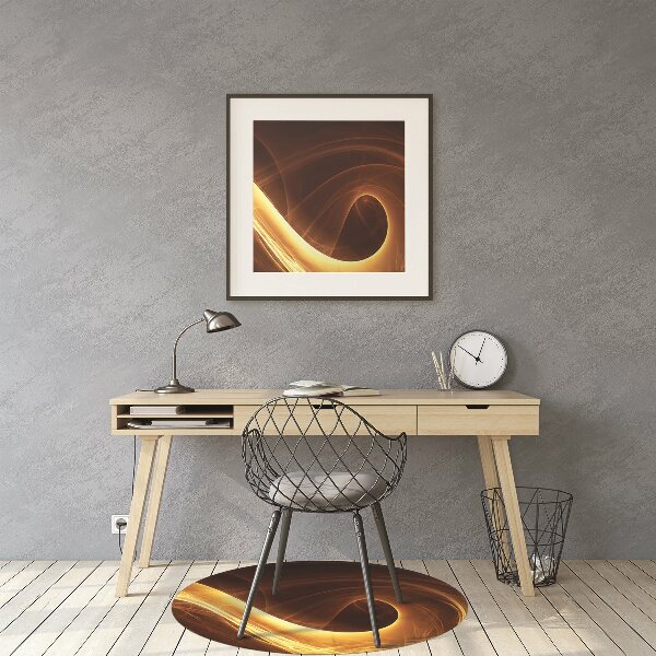 Office chair mat wavy flame