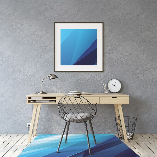 Computer chair mat blue shift