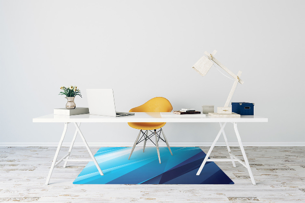 Computer chair mat blue shift
