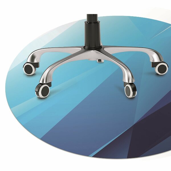 Computer chair mat blue shift