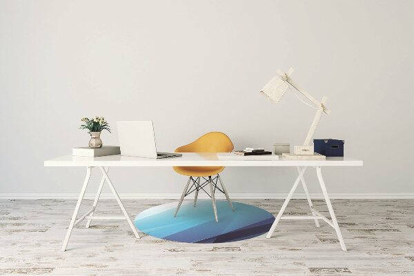 Computer chair mat blue shift