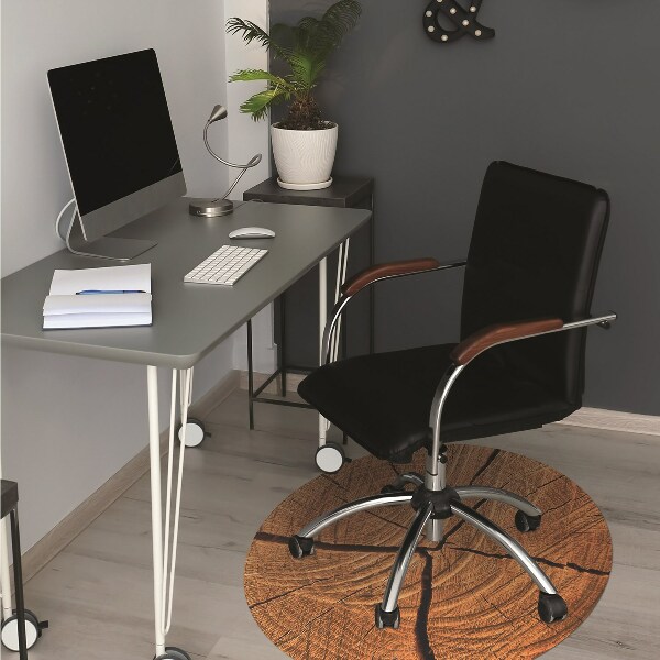 Desk chair mat Tree trunk