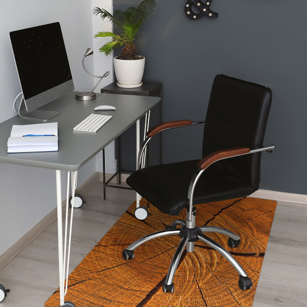 Desk chair mat Tree trunk