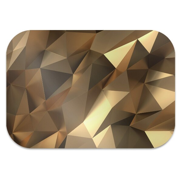 Desk chair mat gold foil