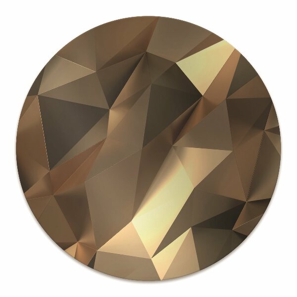 Desk chair mat gold foil