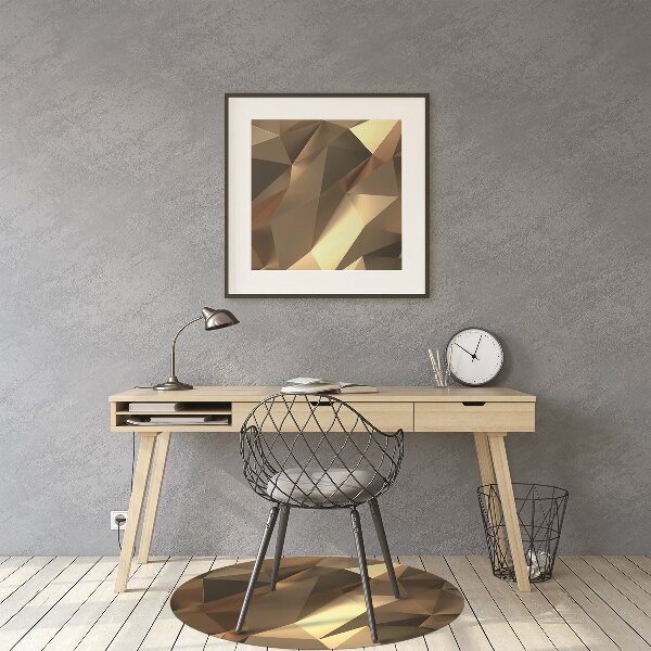 Desk chair mat gold foil
