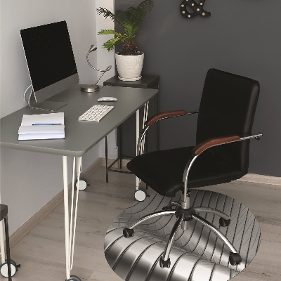 Office chair floor protector metallic
