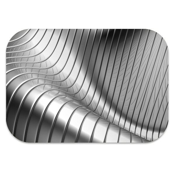 Office chair floor protector metallic