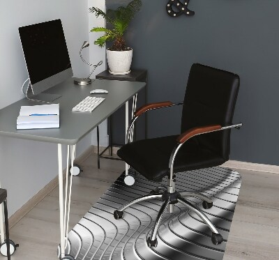 Office chair floor protector metallic