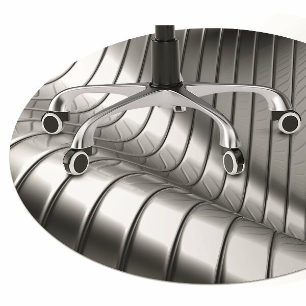 Office chair floor protector metallic