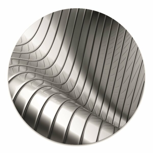 Office chair floor protector metallic