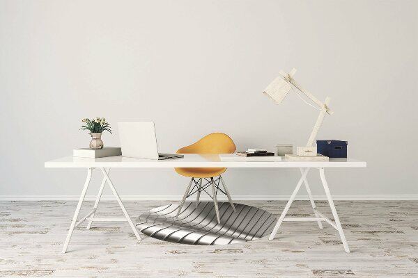 Office chair floor protector metallic