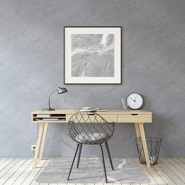 Computer chair mat gray marble